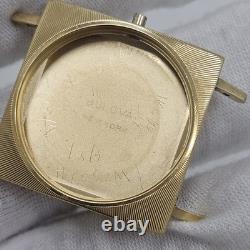 Vintage Men's Bulova 18k Solid Gold Rare M6 1966 17J 10CL Swiss Mechanical Wind
