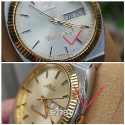 Vintage Mido Commander Daydate 8017-1 authentic swiss made rare mido watches