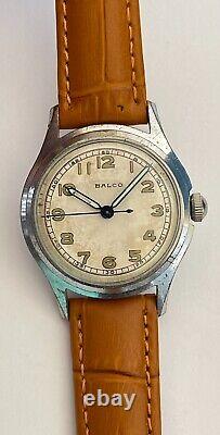 Vintage Military BALCO Watch Swiss Made Antimagnetic Waterproof Stainless Steel