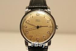 Vintage Military Style Rare Swiss 33.5 MM Men's Mechanical Watch Ebel Cal. 104