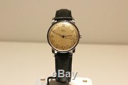 Vintage Military Style Rare Swiss 33.5 MM Men's Mechanical Watch Ebel Cal. 104