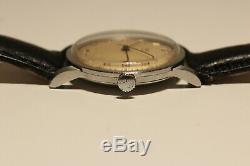 Vintage Military Style Rare Swiss 33.5 MM Men's Mechanical Watch Ebel Cal. 104