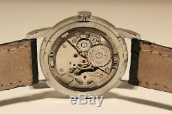 Vintage Military Style Rare Swiss 33.5 MM Men's Mechanical Watch Ebel Cal. 104