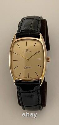 Vintage Milus Quartz Watch Swiss Made Classic Dial Milus Quartz Mens Watch RARE