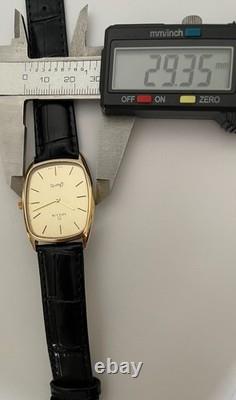 Vintage Milus Quartz Watch Swiss Made Classic Dial Milus Quartz Mens Watch RARE