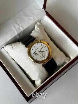 Vintage Movado Watch Very Rare Oman Logo Swiss Made Quartz 33mm Gold Plated Rare