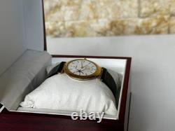 Vintage Movado Watch Very Rare Oman Logo Swiss Made Quartz 33mm Gold Plated Rare