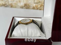 Vintage Movado Watch Very Rare Oman Logo Swiss Made Quartz 33mm Gold Plated Rare