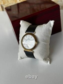 Vintage Movado Watch Very Rare Oman Logo Swiss Made Quartz 33mm Gold Plated Rare