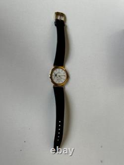 Vintage Movado Watch Very Rare Oman Logo Swiss Made Quartz 33mm Gold Plated Rare