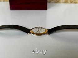 Vintage Movado Watch Very Rare Oman Logo Swiss Made Quartz 33mm Gold Plated Rare