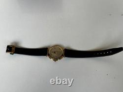 Vintage Movado Watch Very Rare Oman Logo Swiss Made Quartz 33mm Gold Plated Rare