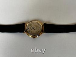 Vintage Movado Watch Very Rare Oman Logo Swiss Made Quartz 33mm Gold Plated Rare