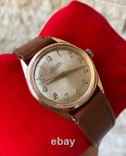 Vintage NIVADA Compensamatic Wristwatch 17J Swiss Watch 1950s unisex 34mm Rare