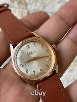 Vintage NIVADA Compensamatic Wristwatch 17J Swiss Watch 1950s unisex 34mm Rare