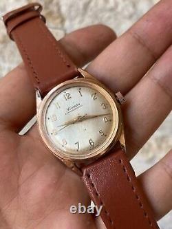 Vintage NIVADA Compensamatic Wristwatch 17J Swiss Watch 1950s unisex 34mm Rare