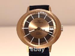 Vintage Nos Rare Beautiful Men's Swiss Gold Plated Mechanical Watch Pryngeps