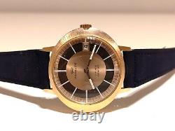 Vintage Nos Rare Beautiful Men's Swiss Gold Plated Mechanical Watch Pryngeps