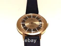 Vintage Nos Rare Beautiful Men's Swiss Gold Plated Mechanical Watch Pryngeps