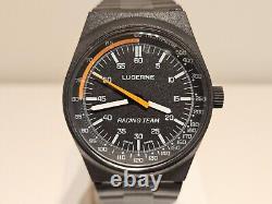 Vintage Nos Rare Sport Racing Plastic Swiss Men's Watch Lucerneracing Team