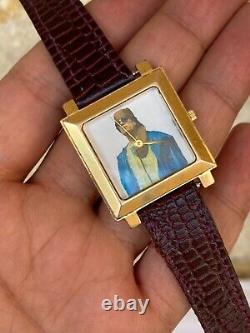 Vintage Odeon Watch President Gaddafi Swiss Gold Plated 10m Memorial Super Rare