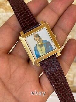 Vintage Odeon Watch President Gaddafi Swiss Gold Plated 10m Memorial Super Rare