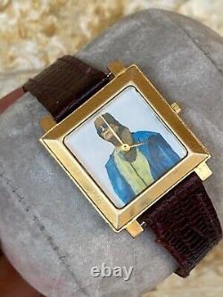 Vintage Odeon Watch President Gaddafi Swiss Gold Plated 10m Memorial Super Rare