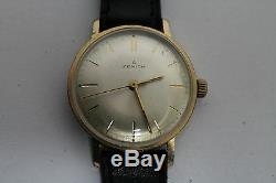 Vintage Old rare Made Swiss Wristwatch Man ZENITH Gold Plated