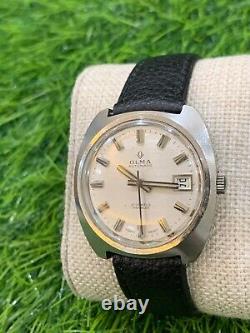 Vintage Olma Automatic Watch 21 Jewels Swiss Gents 37mm 1970's Elegant Rare Mens