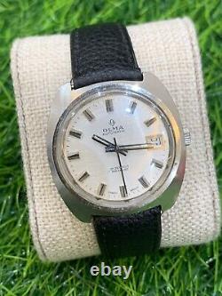 Vintage Olma Automatic Watch 21 Jewels Swiss Gents 37mm 1970's Elegant Rare Mens