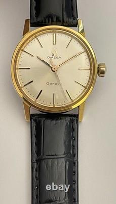 Vintage Omega Geneve Watch Swiss Omega 135.012 Adjusted 2 Positions 1967 RARE