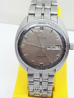 Vintage Omega Seamaster Cosmic Automatic Watch Ss Day Date Men's Swiss Rare