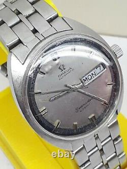 Vintage Omega Seamaster Cosmic Automatic Watch Ss Day Date Men's Swiss Rare