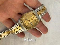 Vintage Oris Star Watch Crystal Automatic Day Date 21 Jewels 1970s Swiss Rare