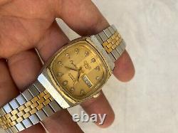 Vintage Oris Star Watch Crystal Automatic Day Date 21 Jewels 1970s Swiss Rare