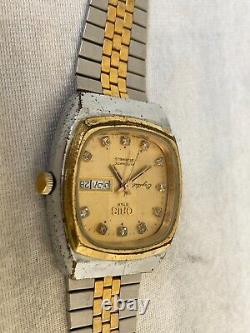 Vintage Oris Star Watch Crystal Automatic Day Date 21 Jewels 1970s Swiss Rare