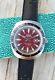 Vintage Oris dive witch with rare maroon dial tropic strap gents Swiss made