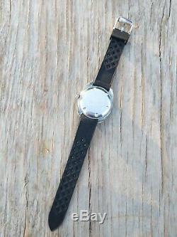 Vintage Oris dive witch with rare maroon dial tropic strap gents Swiss made