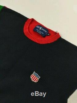 Vintage Polo Ralph Lauren Color Block Sweater Very Rare 90s USA K Swiss Stadium