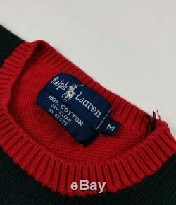 Vintage Polo Ralph Lauren Color Block Sweater Very Rare 90s USA K Swiss Stadium