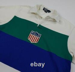 Vintage Polo Ralph Lauren Shirt K Swiss Stadium Rare USA Made Sport 1992 92 RL