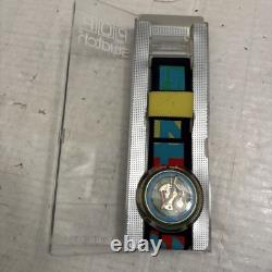 Vintage Pop Swatch Bungy Swiss Wrist Watch Skeleton PWBK 126 AG1989 RARE WORKS