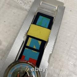 Vintage Pop Swatch Bungy Swiss Wrist Watch Skeleton PWBK 126 AG1989 RARE WORKS