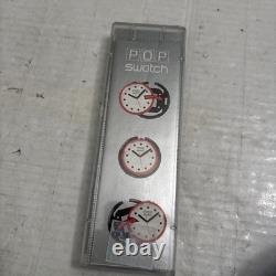 Vintage Pop Swatch Bungy Swiss Wrist Watch Skeleton PWBK 126 AG1989 RARE WORKS