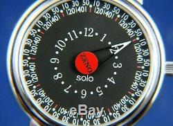 Vintage RARE 1990s Zeno Solo SOS Quartz One Hand Watch Mystery Dial SWISS