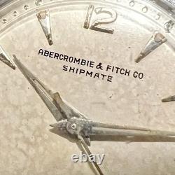 Vintage & RARE! Abercrombie & Fitch Co. Shipmate Manual Wind Swiss Watch RUNS