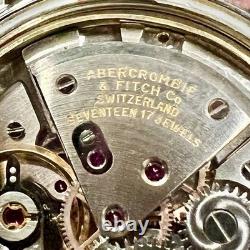 Vintage & RARE! Abercrombie & Fitch Co. Shipmate Manual Wind Swiss Watch RUNS