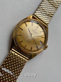 Vintage RARE BEATIFUL WRISTWATCH ATLANTIC 3409 AU SWISS MADE CAL FHF ST 969-4N