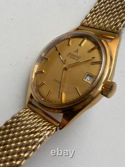Vintage RARE BEATIFUL WRISTWATCH ATLANTIC 3409 AU SWISS MADE CAL FHF ST 969-4N