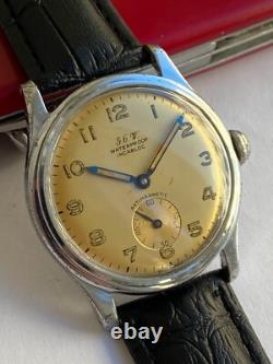 Vintage RARE BEAUTIFUL WATCH J. G. W. SWISS MADE RRR SALE INCABLOCK MILITARY TYPE